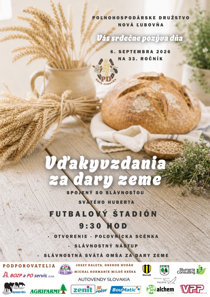 Vďakyvzdanie za dary zeme a Furmanské záprahy - 06.09.2026
