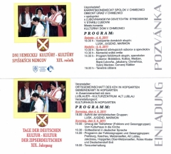 DNI NEMECKEJ KULTÚRY - KULTÚRY SPIŠSKÝCH NEMCOV - pozvánka – fotografia 1