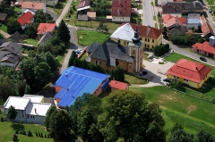 Letecké zábery obce Chmeľnica - leto 2012