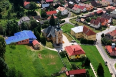 Letecké zábery obce Chmeľnica - leto 2012