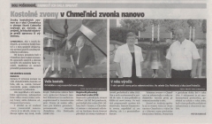 Kostolné zvony v Chmeľnici zvonia nanovo – fotografia 1