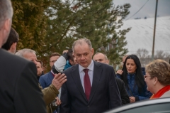 Fotografia: Prezident SR Andrej Kiska - návšteva 12.2.2016 v Chmeľnici