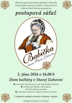 Babička okresu Stará Ľubovňa - 3.6.2016 o 16.00 hod. Dom kultúry Stará Ľubovňa – fotografia 1