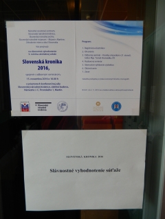 Hlavnú cenu v súťaži "Slovenská kronika 2016" získala kronika obce Chmeľnica – fotografia 16