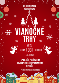 Vianočné trhy dňa 03.12.2023 - pozvánka