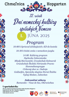 POZVÁNKA NA DNI NEMECKEJ KULTÚRY SPIŠSKÝCH NEMCOV - 32. ročník