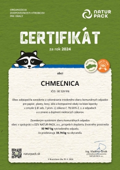Certifikát za rok 2024