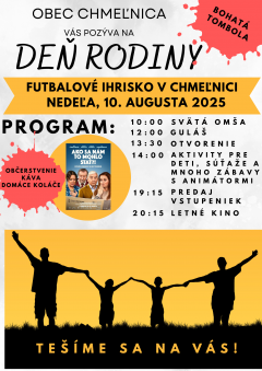 Pozvánka na DEŇ RODINY dňa 10.08.2025