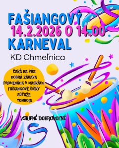 POZVÁNKA NA FAŠIANGOVÝ KARNEVAL