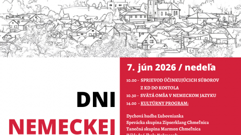 POZVÁNKA NA DNI NEMECKEJ KULTÚRY SPIŠSKÝCH NEMCOV - 33. ročník