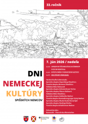 POZVÁNKA NA DNI NEMECKEJ KULTÚRY SPIŠSKÝCH NEMCOV - 33. ročník